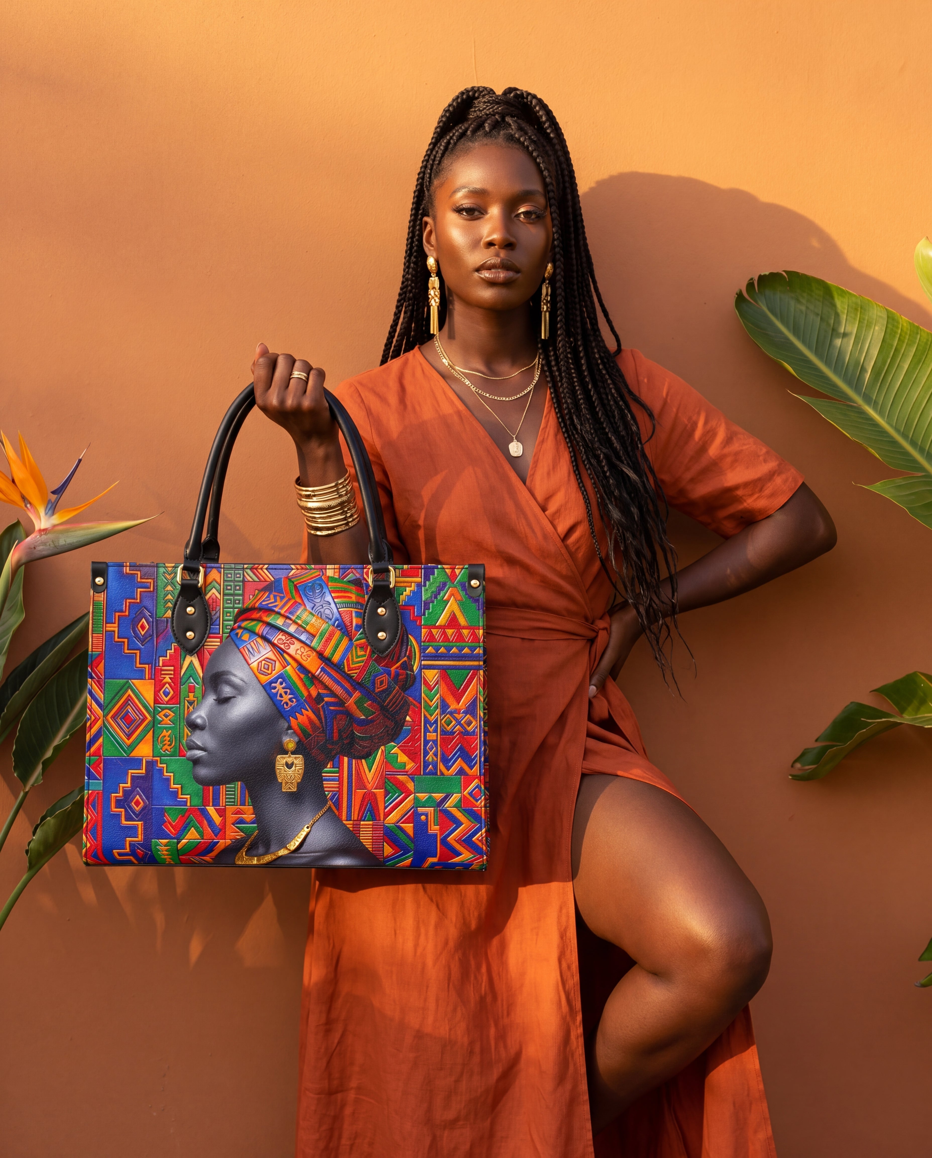 Rooted Aura Premium Leather Handbag QR0TD702