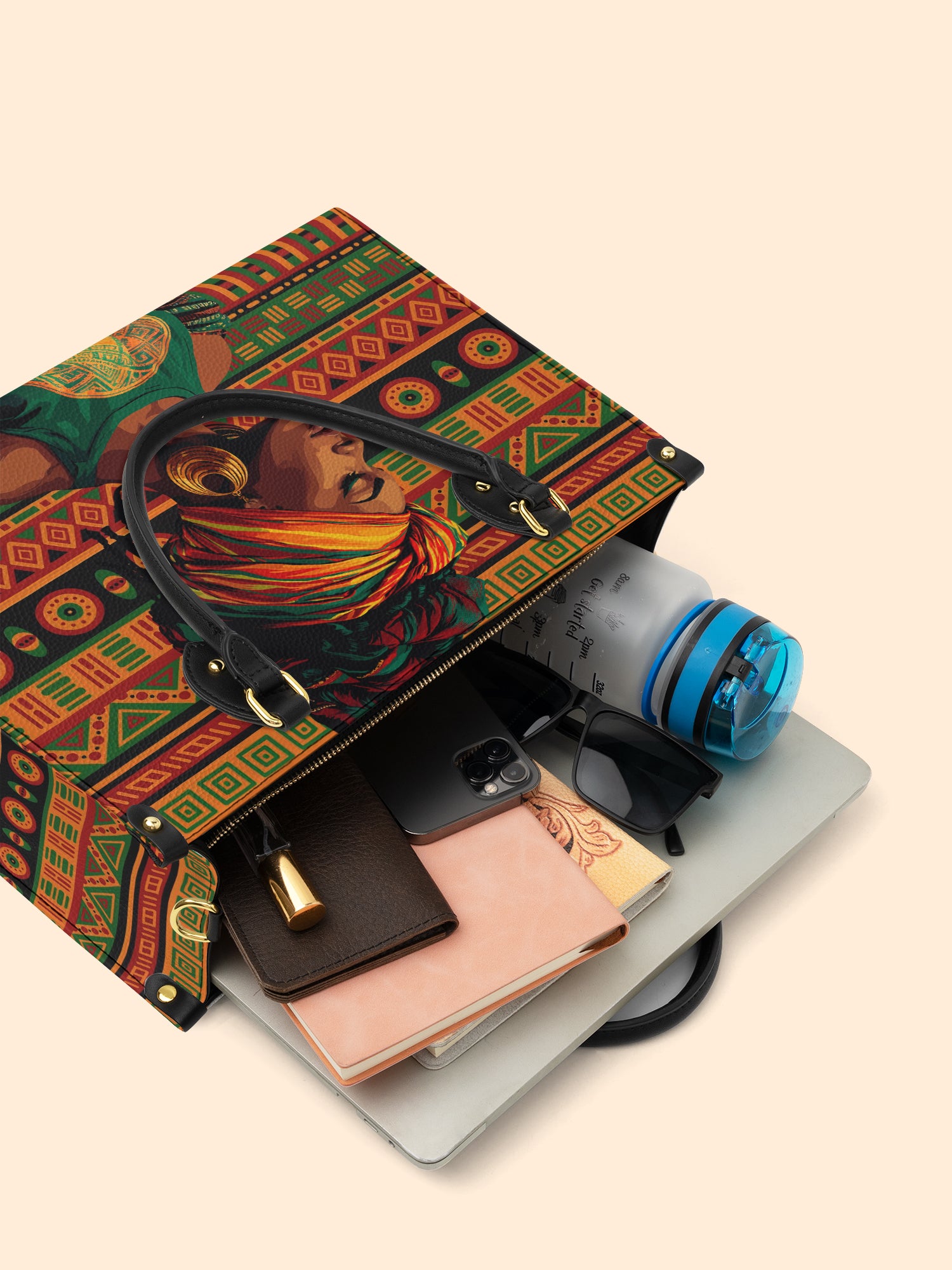 Kente Soul Premium Leather Handbag QR0TV209