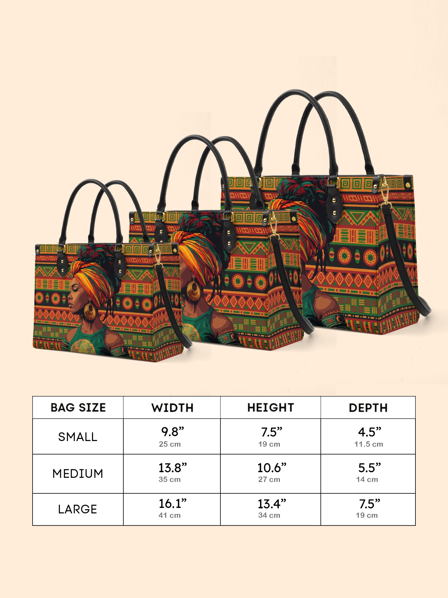 Kente Soul Premium Leather Handbag QR0TV209