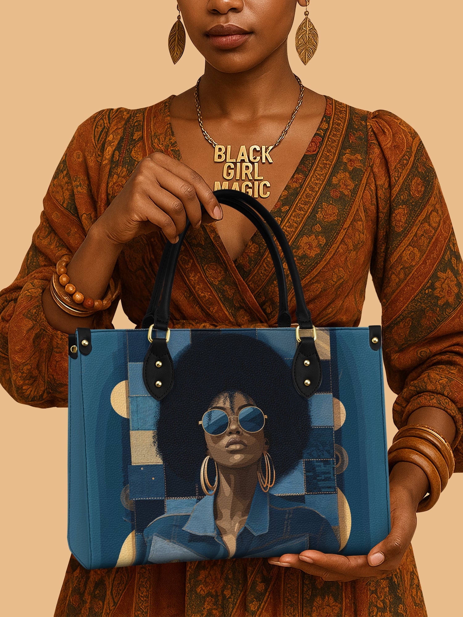 Bold & Unbothered Premium Leather Handbag QR0TD523