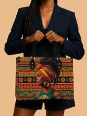 Kente Soul Premium Leather Handbag QR0TV209