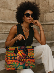 Kente Soul Premium Leather Handbag QR0TV209
