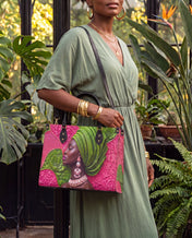 Divine Green Premium Leather Handbag QR0TD705
