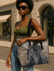 Sunkissed Spurs Sleek Leather Tote QR0TD076