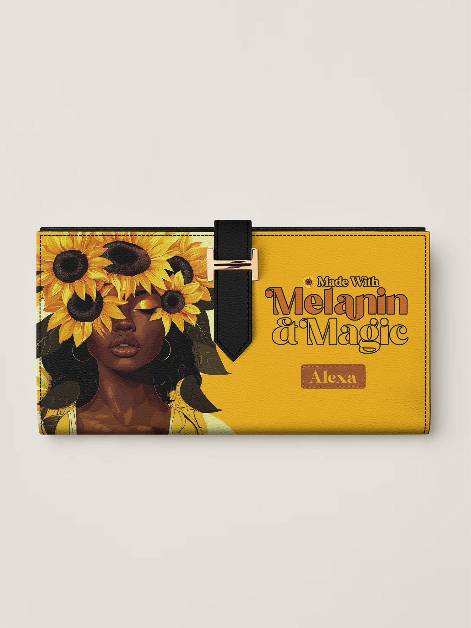 Melanin Glow Tab Closure Wallet