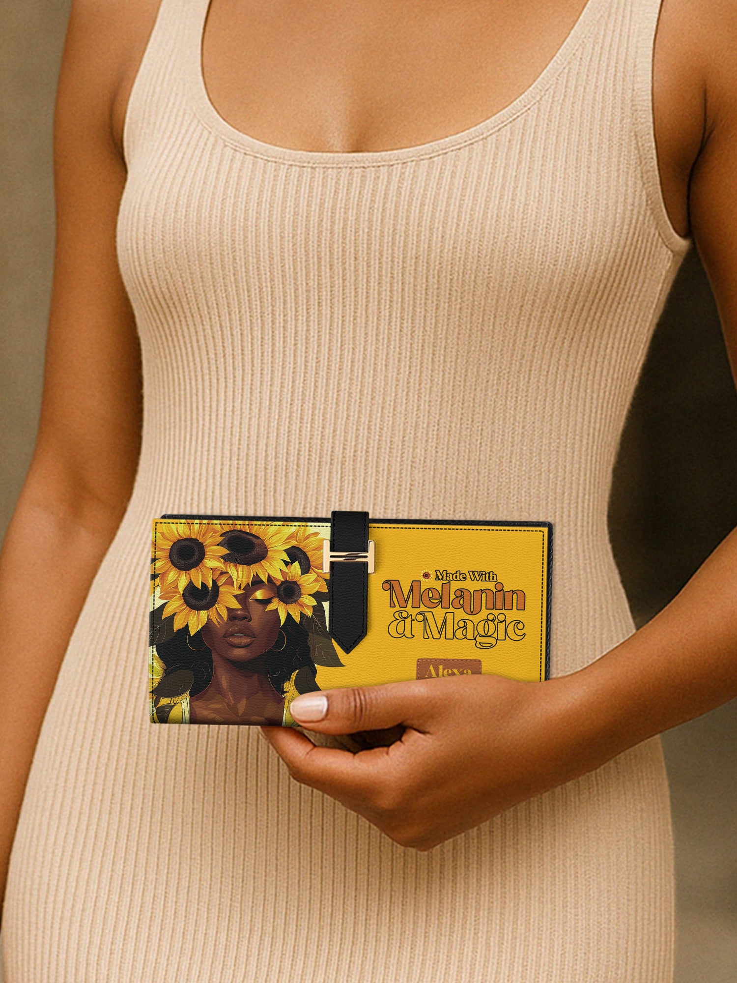 Melanin Glow Tab Closure Wallet