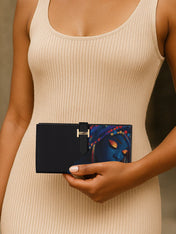 Velvet Hex Tab Closure Wallet QR0XD018