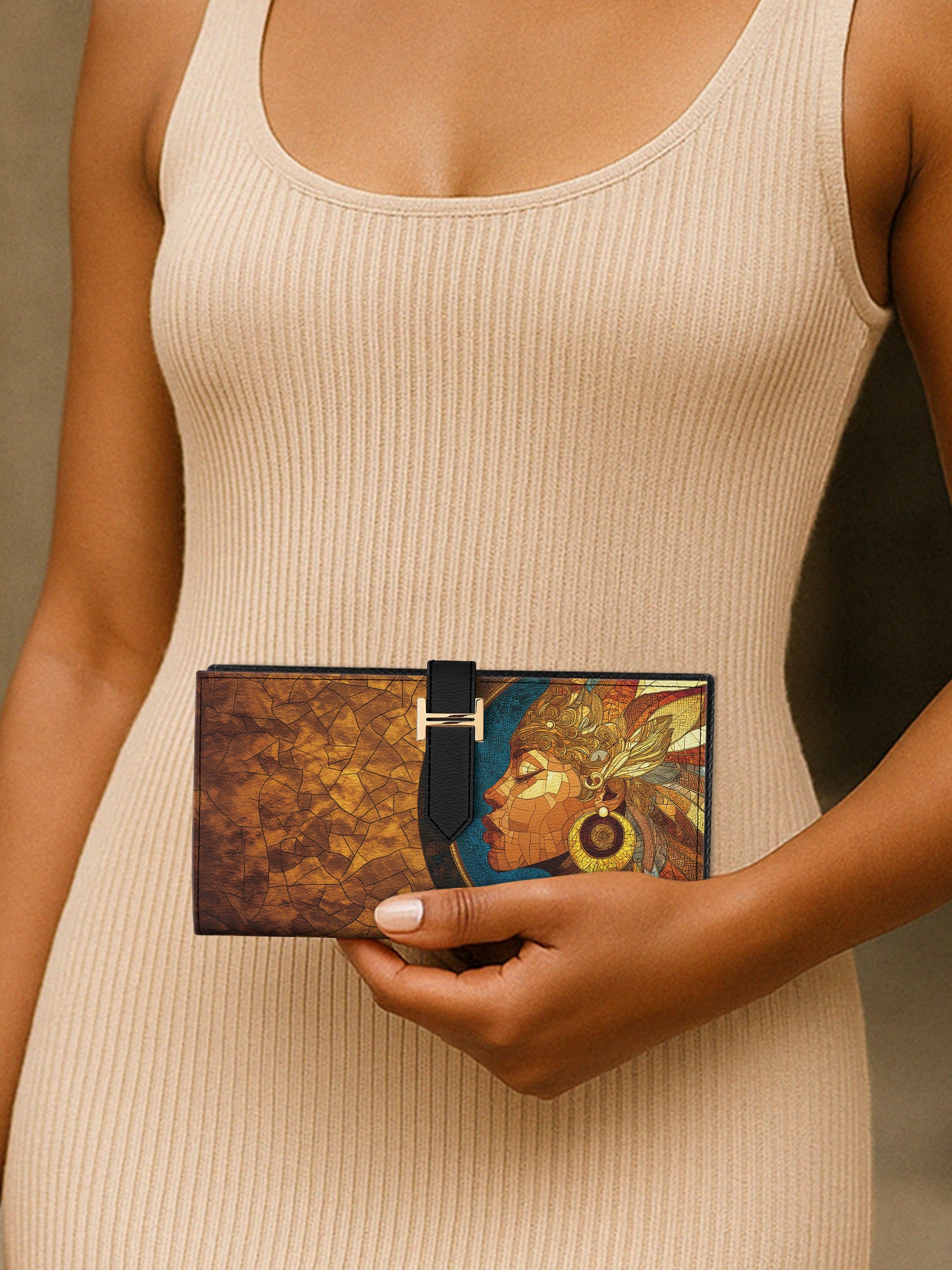 Solar Mosaic Tab Closure Wallet QR0TV005