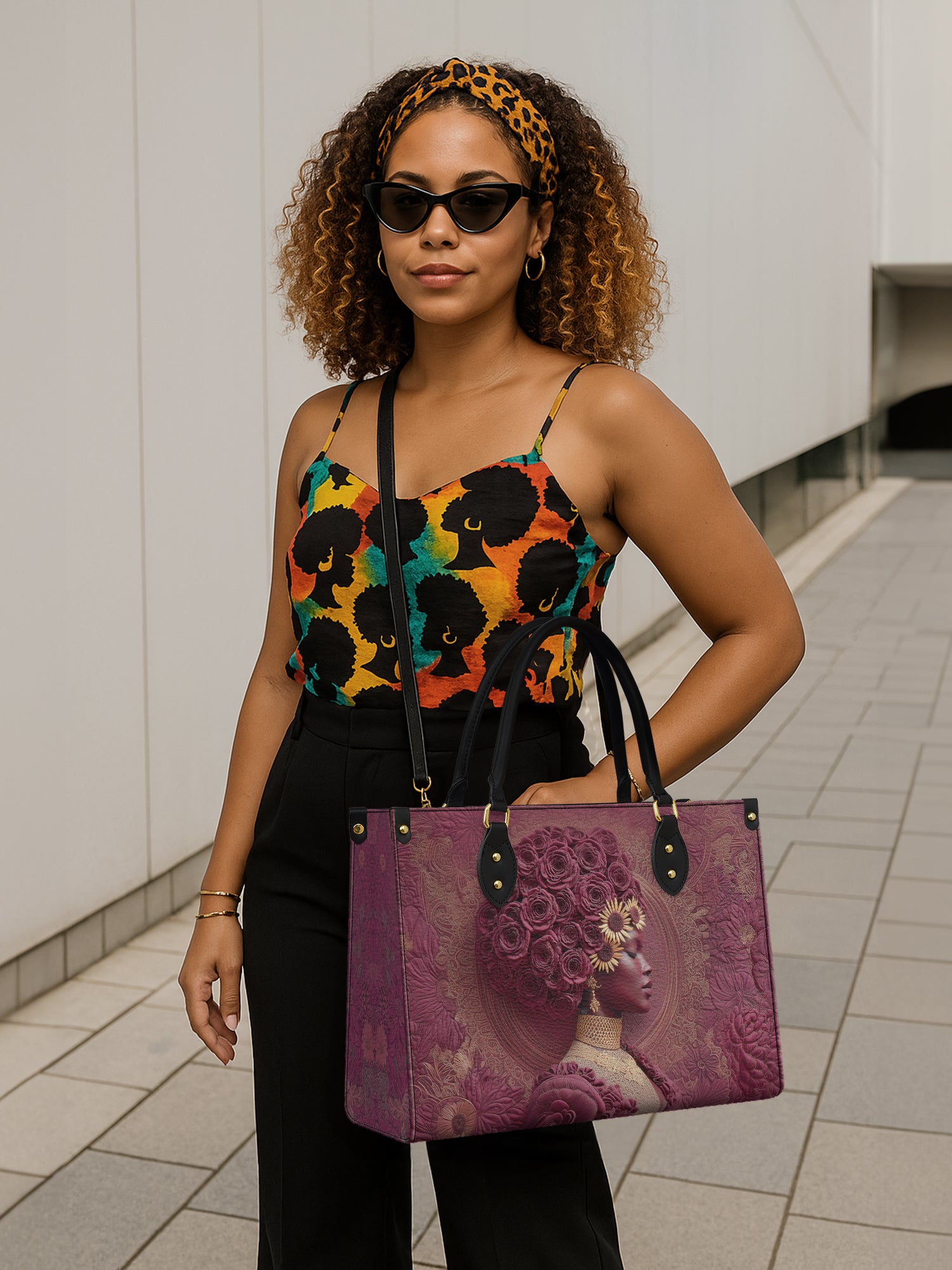 Wild Bloom Premium Leather Handbag QR0XD267