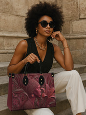 Crimson Empress Premium Leather Handbag QR0TV085