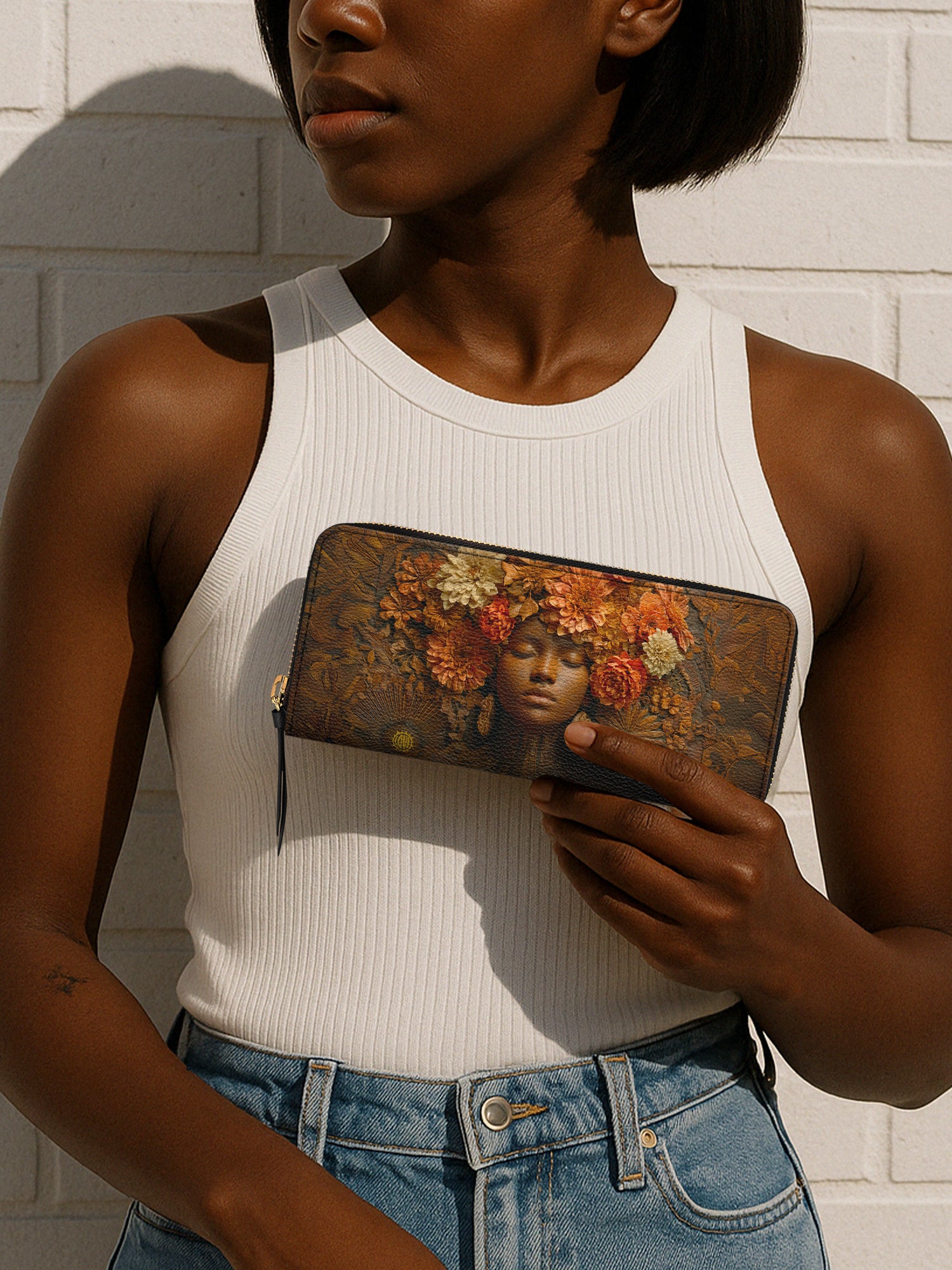 Afro Flora Slimline Zippy Wallet QR0TV107