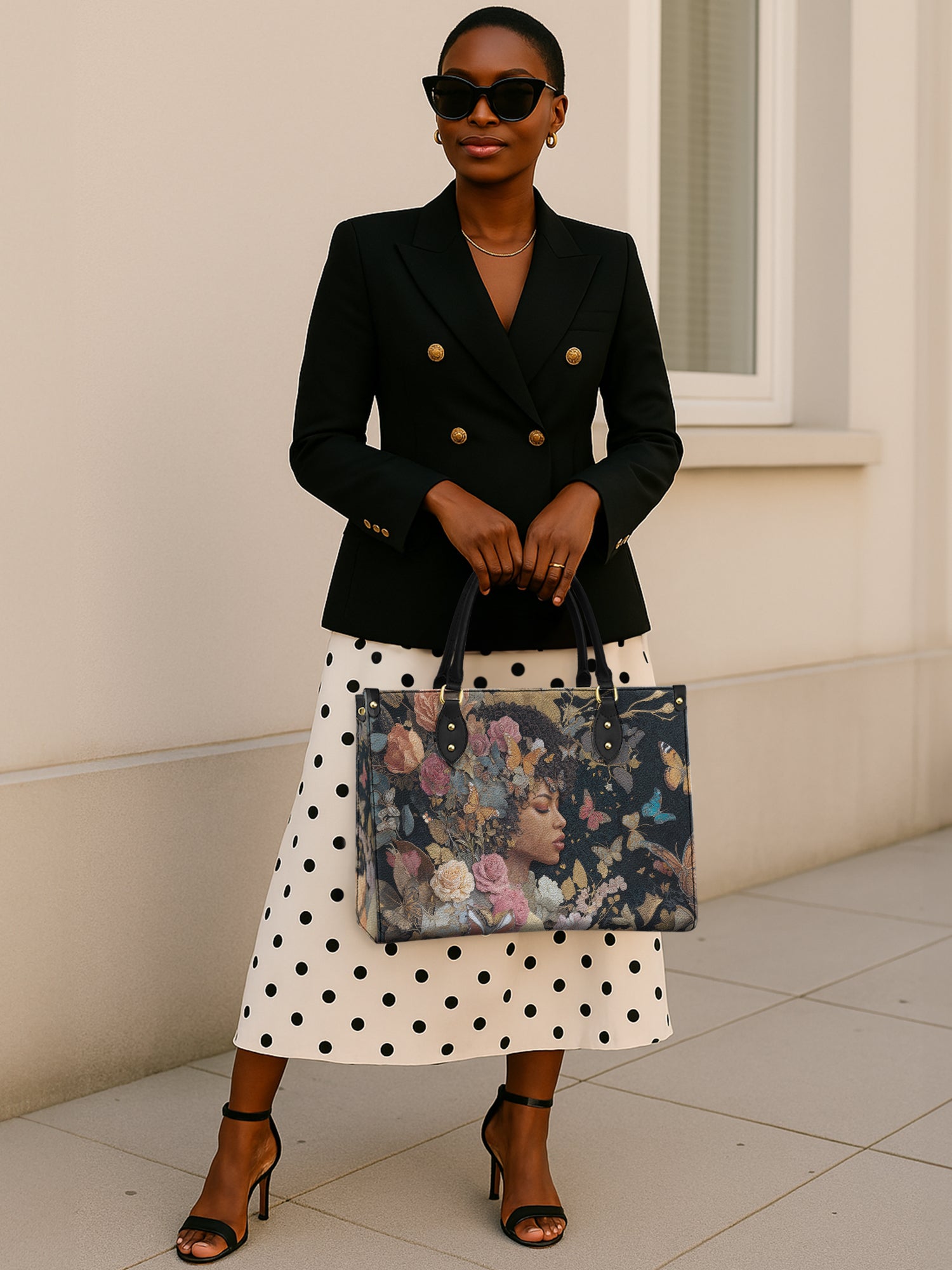 Butterfly Queen Premium Leather Handbag QR0HH110