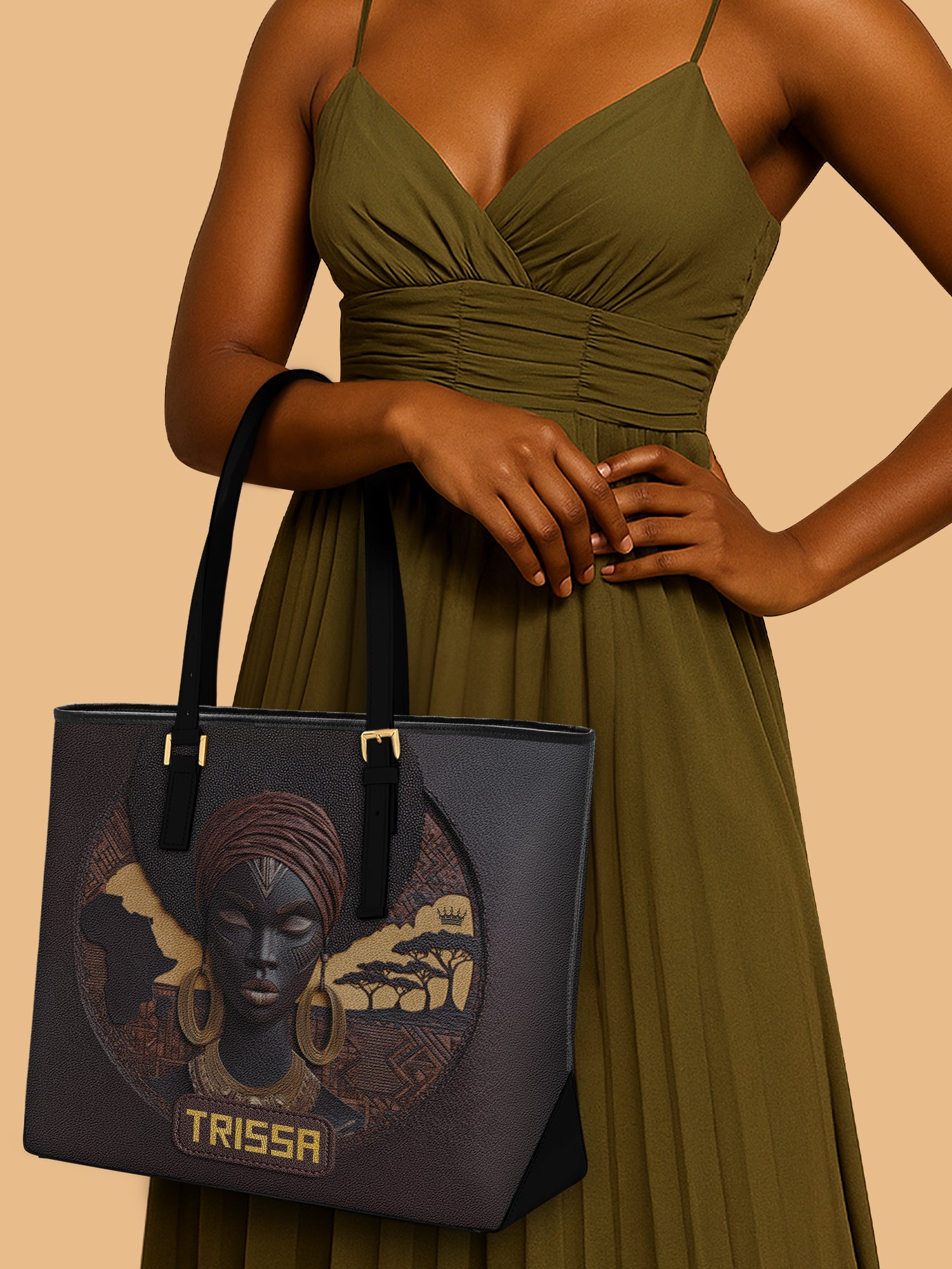 Africa's Soul Sleek Leather Tote