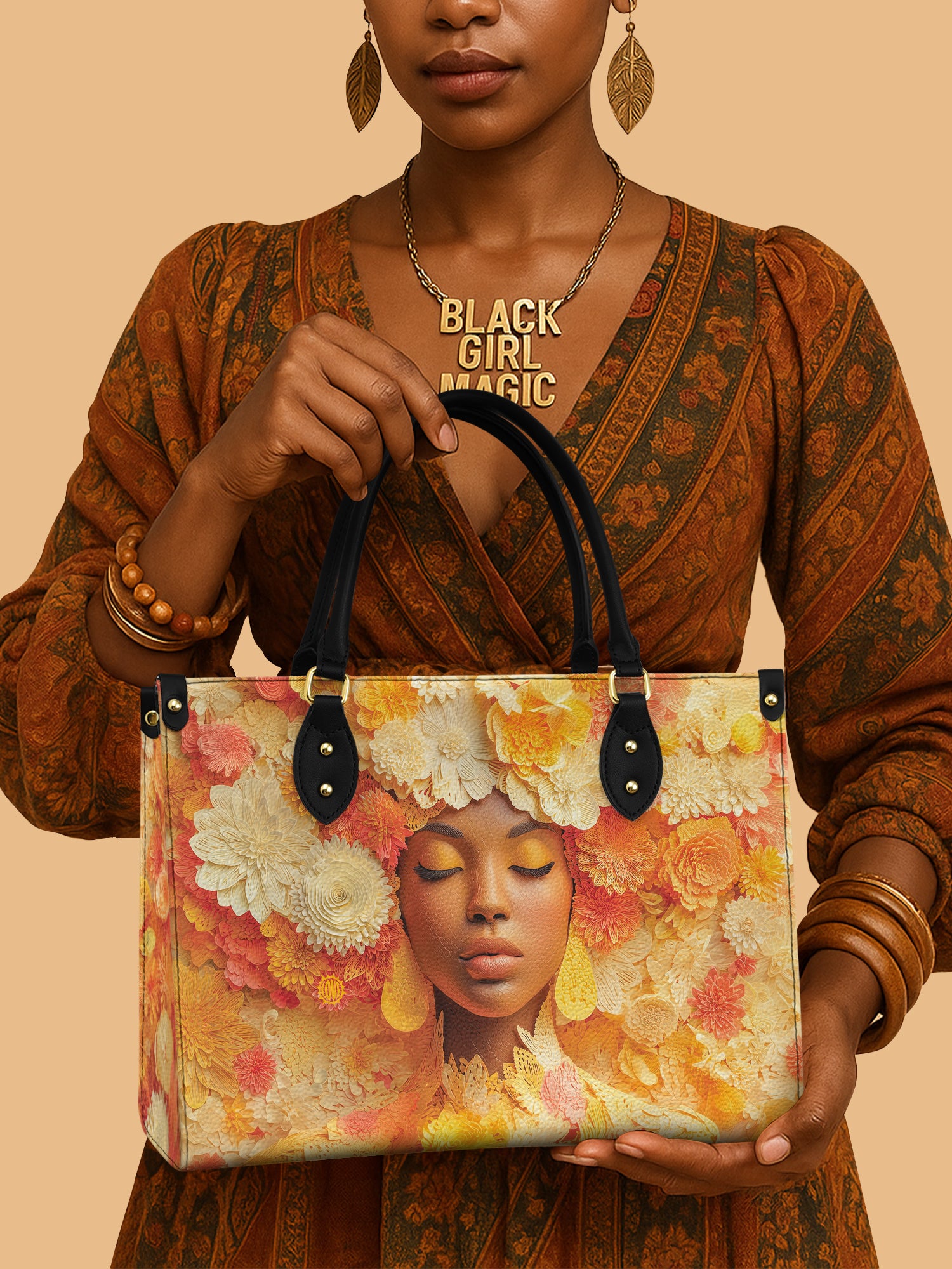 Petal Reverie Premium Leather Handbag QR0TV074