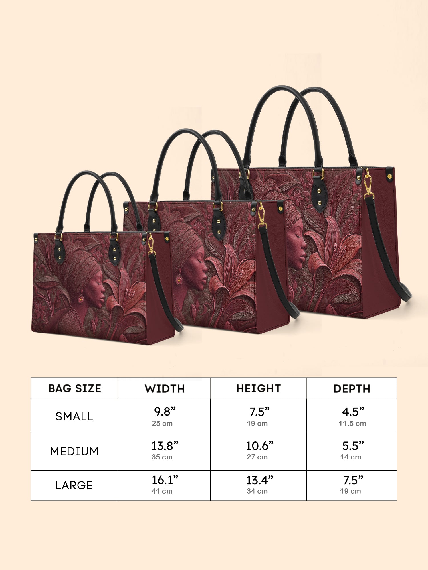 Crimson Empress Premium Leather Handbag QR0TV085