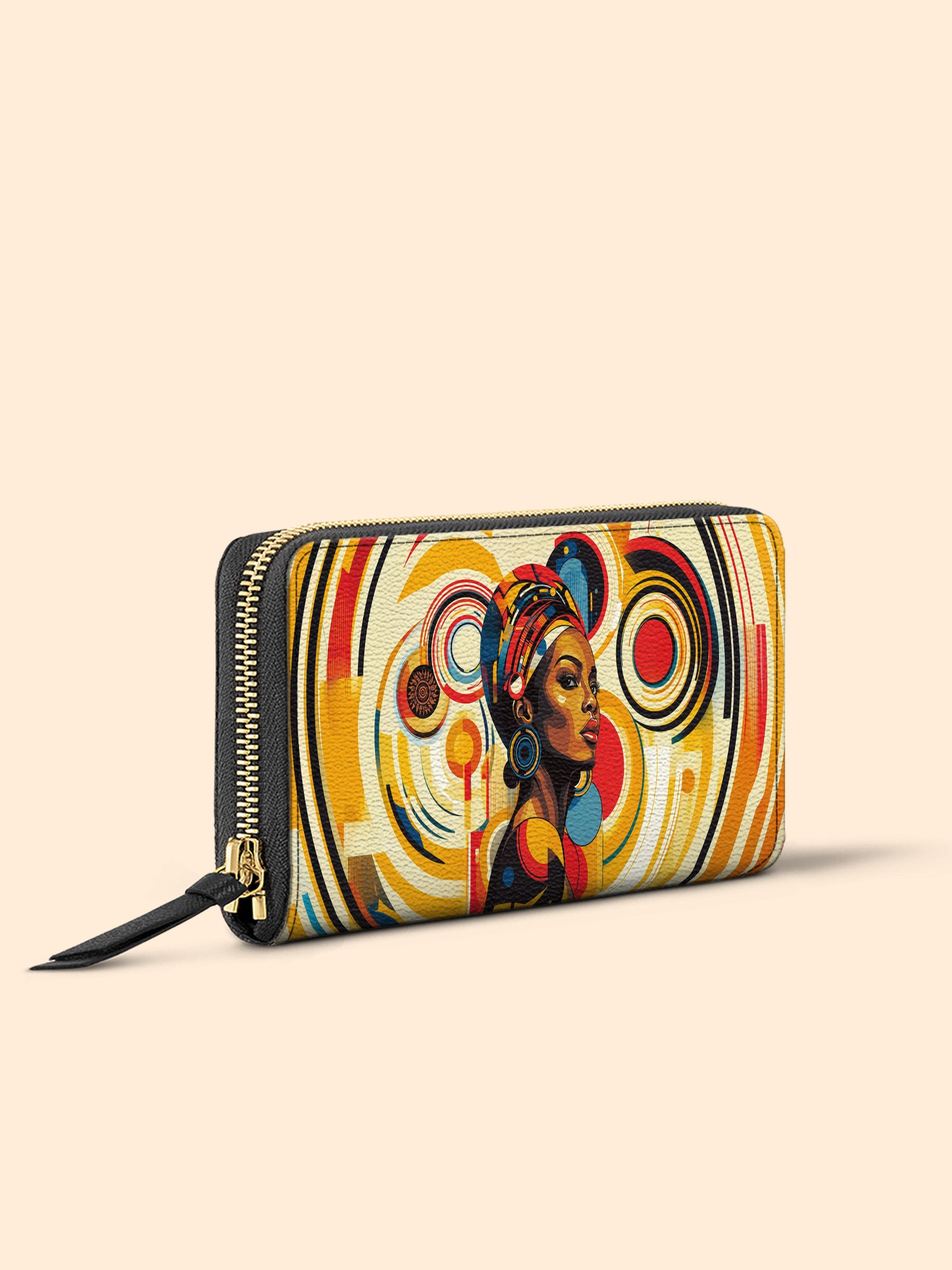 Bold Black Woman Slimline Zippy Wallet QR0XD111