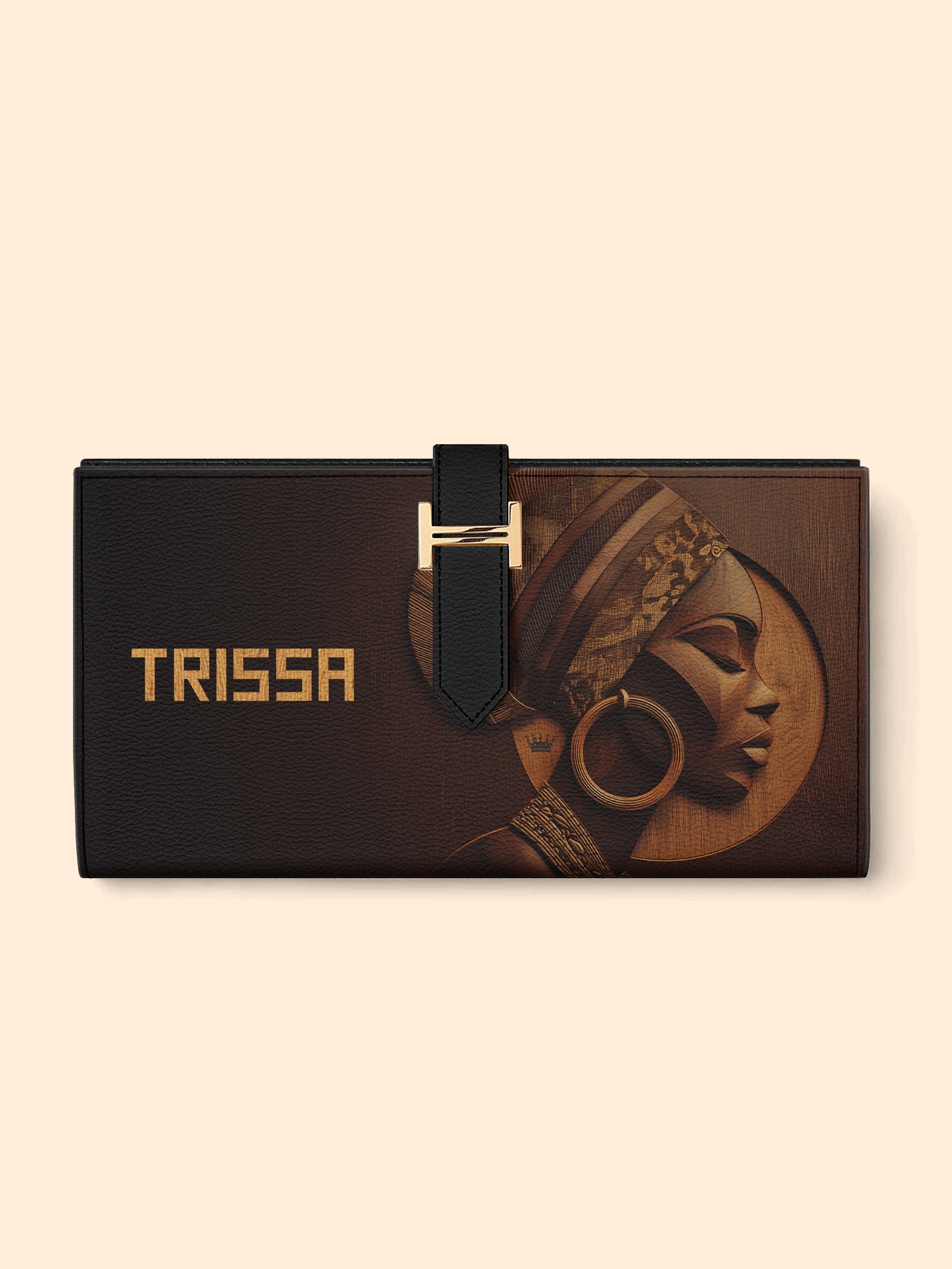 Afrique Oak Tab Closure Wallet