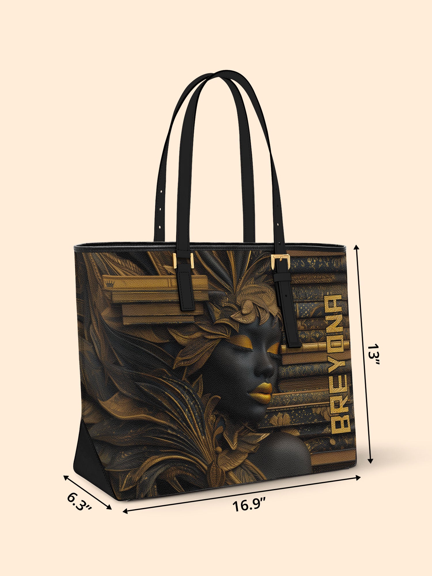 Pages of Wisdom Sleek Leather Tote
