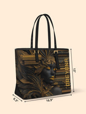 Pages of Wisdom Sleek Leather Tote