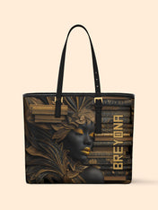 Pages of Wisdom Sleek Leather Tote