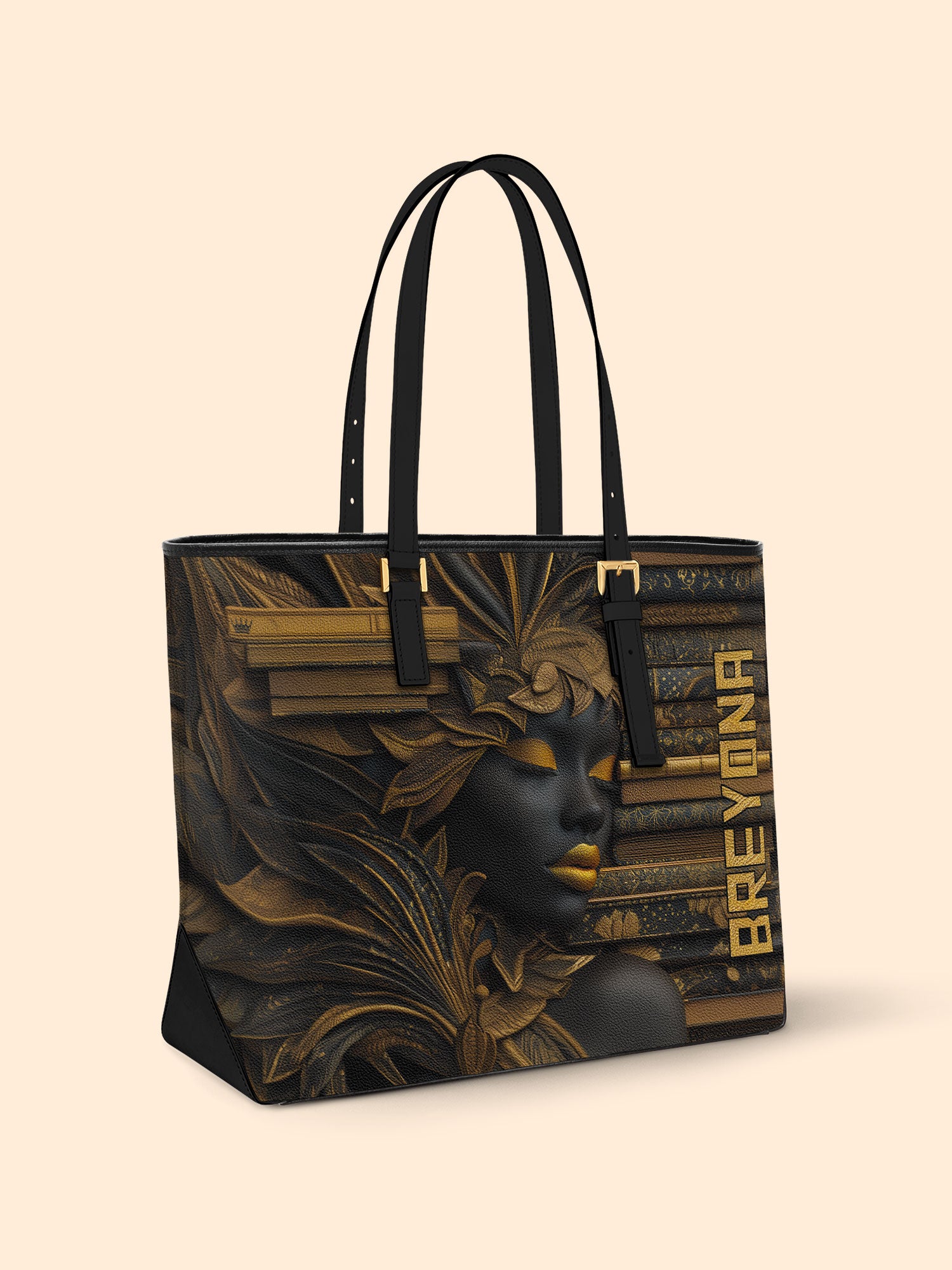 Pages of Wisdom Sleek Leather Tote