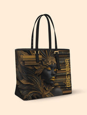 Pages of Wisdom Sleek Leather Tote