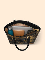 Pages of Wisdom Sleek Leather Tote