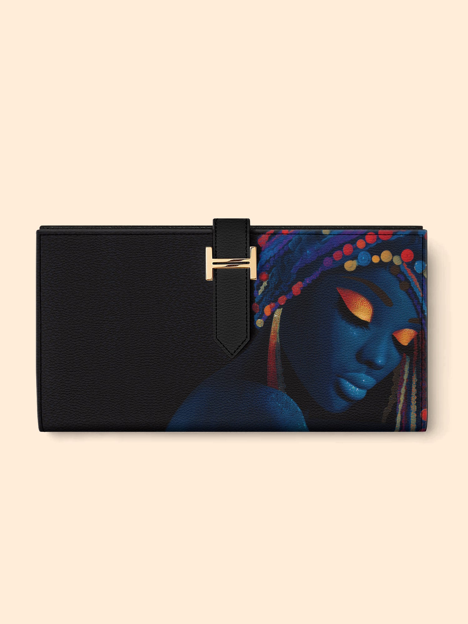 Velvet Hex Tab Closure Wallet QR0XD018