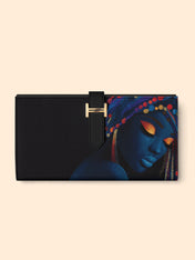 Velvet Hex Tab Closure Wallet QR0XD018