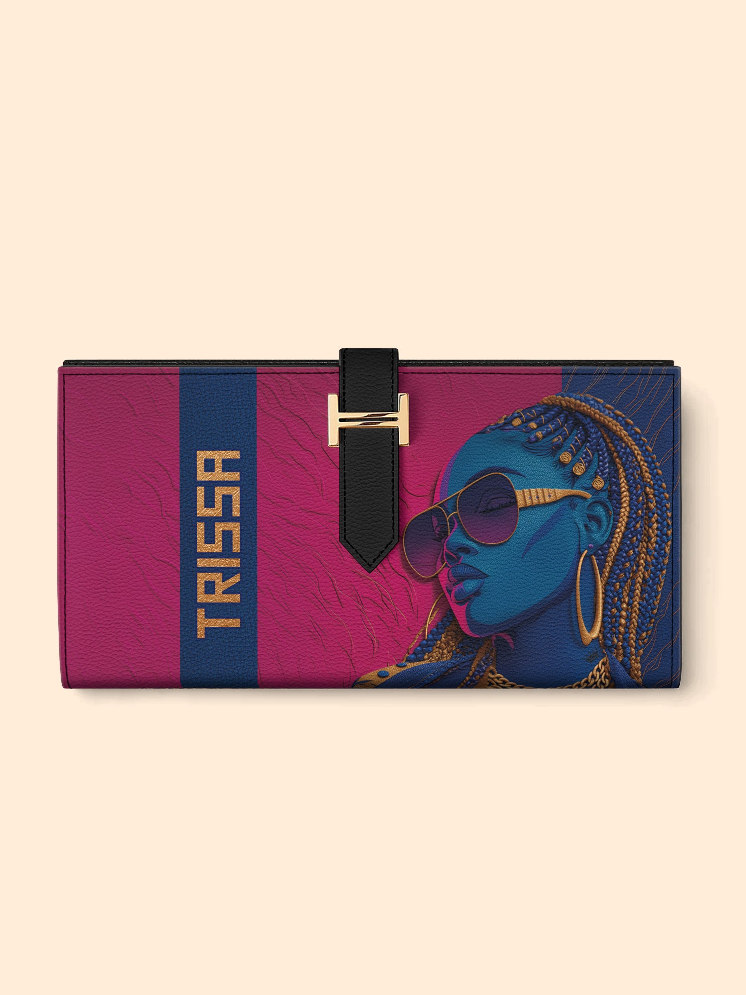 Crowned in Locs Tab Closure Wallet