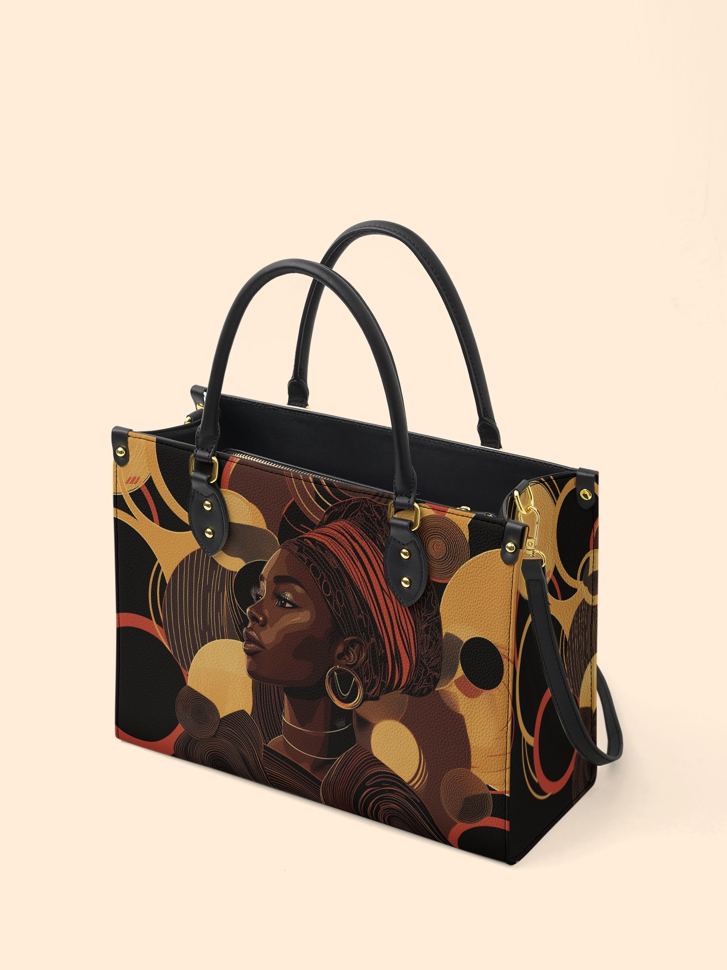 Ebony Beauty Premium Leather Handbag QR0XD142