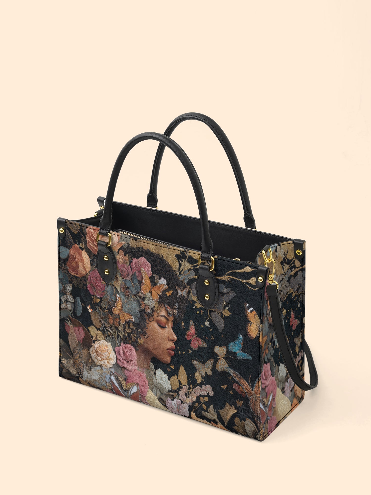 Butterfly Queen Premium Leather Handbag QR0HH110