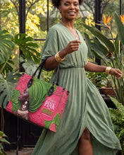 Divine Green Premium Leather Handbag QR0TD705
