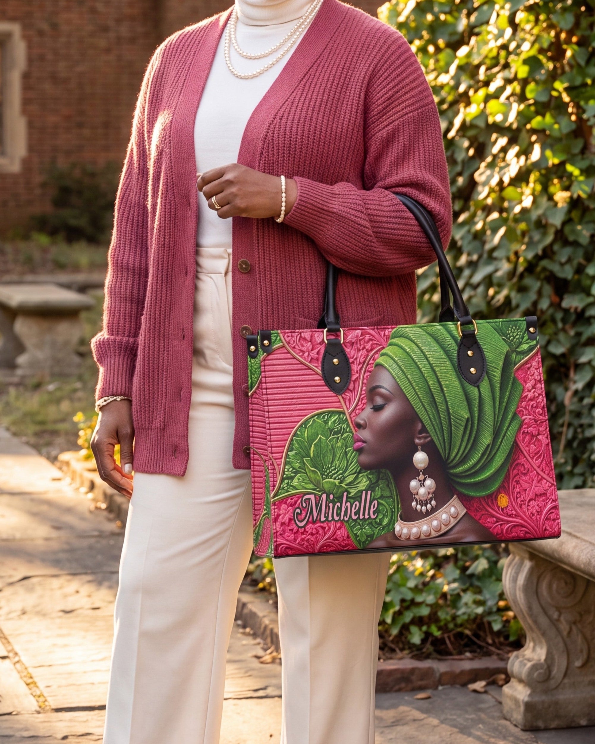 Divine Green Premium Leather Handbag