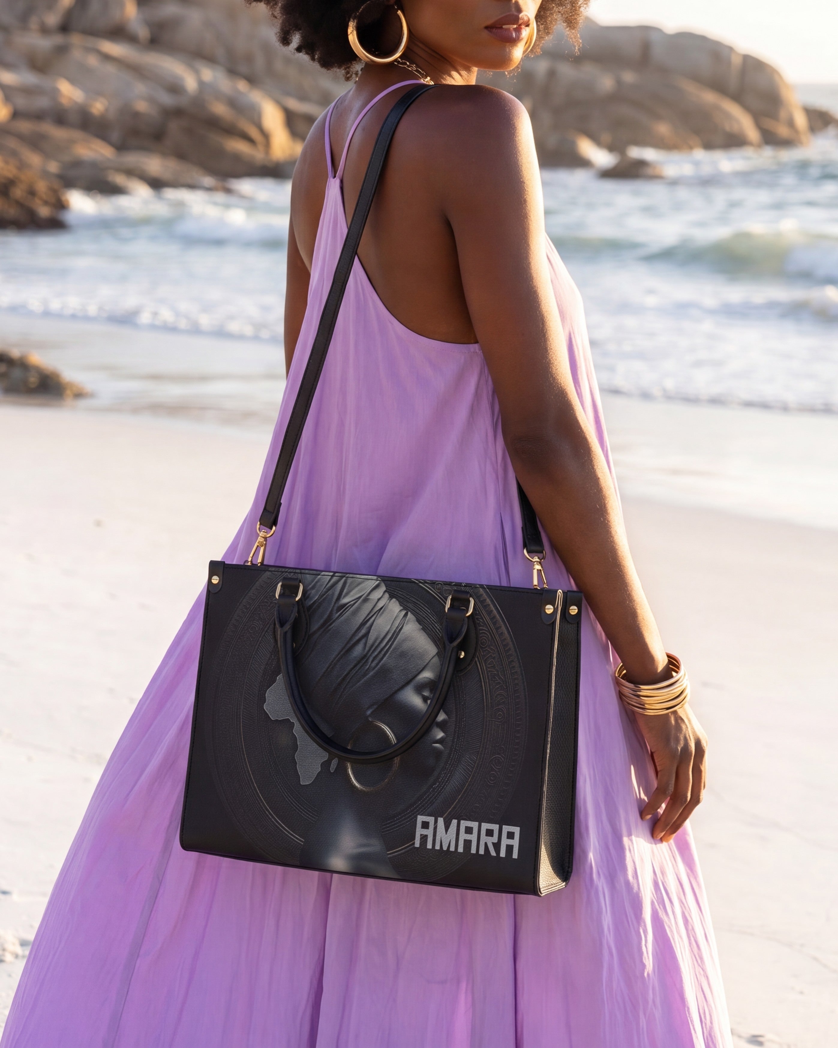Pure Ebony Premium Leather Handbag
