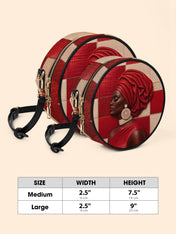 Draped in Crimson Circle Crossbody Bag QR0XD500