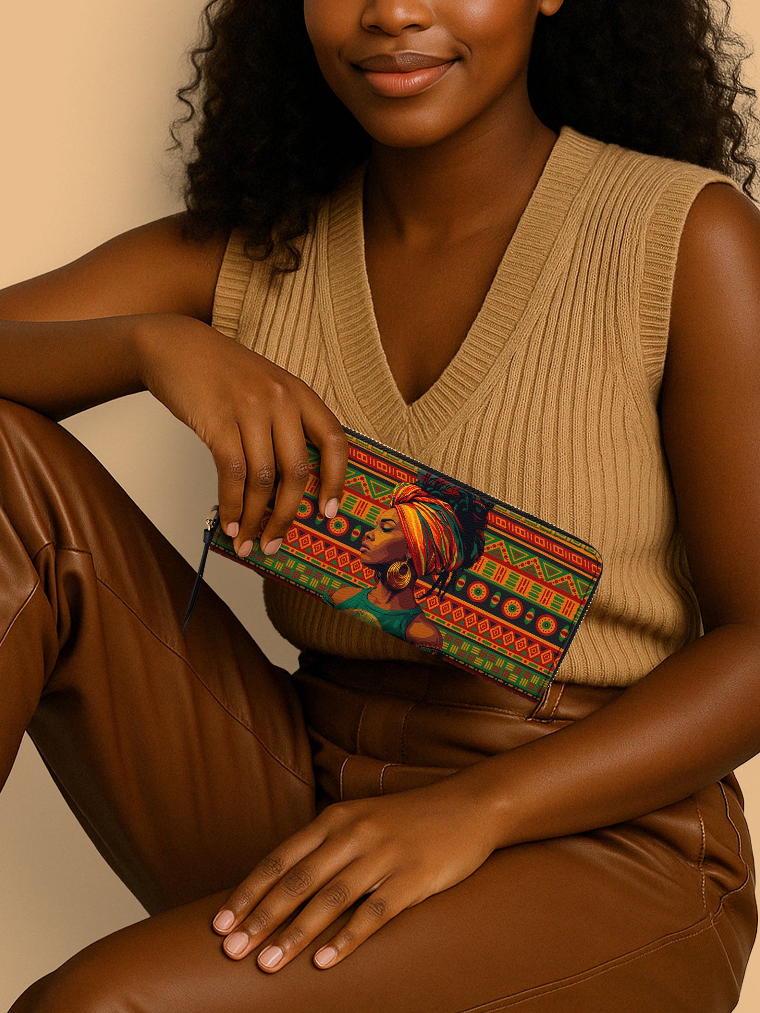 Kente Soul Slimline Zippy Wallet QR0TV210