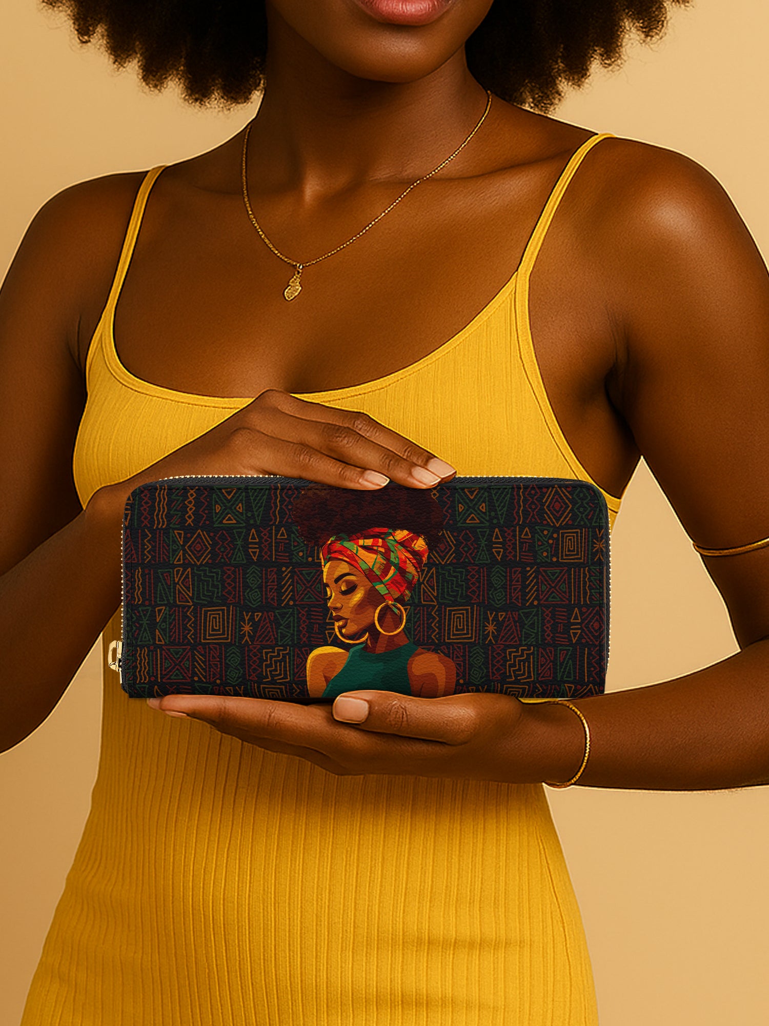 Afro Muse Slimline Zippy Wallet QR0TV205